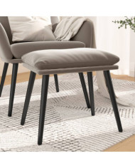 Repose-pied Gris clair 45x29,5x35 cm Velours | Mobilier & Déco