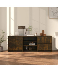 Buffets 3 pcs Chêne fumé Bois d'ingénierie | Mobilier & Déco