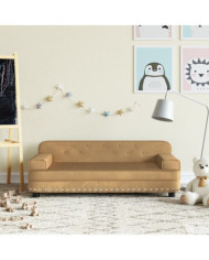 Canapé pour enfants marron 90x53x30 cm velours | Mobilier & Déco