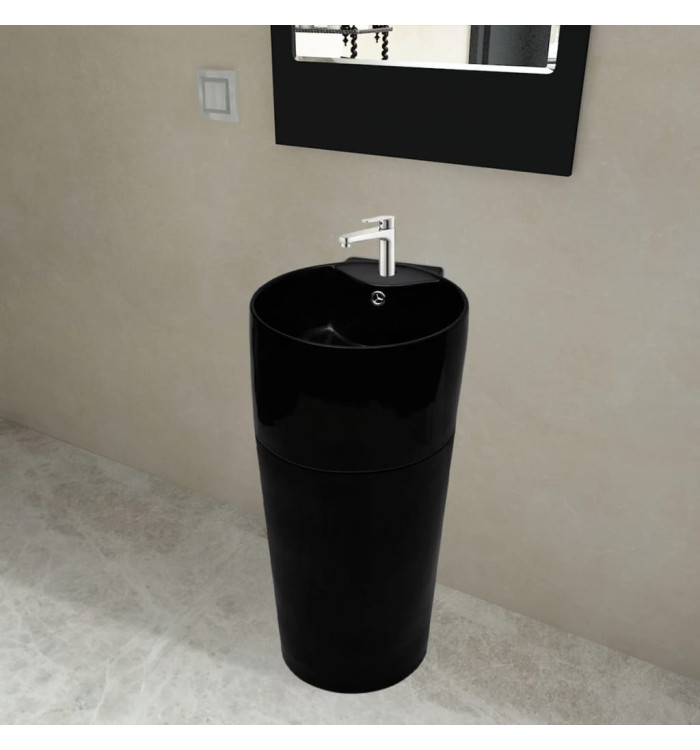 Vasque à trou de trop-plein/robinet céramique de salle de bain | Mobilier & Déco