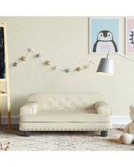 Canapé pour enfants crème 70x45x30 cm similicuir | Mobilier & Déco