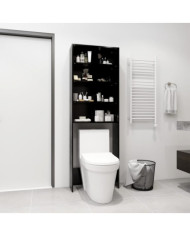 Meuble pour machine à laver noir 64x24x190 cm | Mobilier & Déco