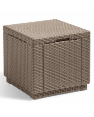 Keter Pouf de rangement Cube Cappuccino 228749 | Mobilier & Déco