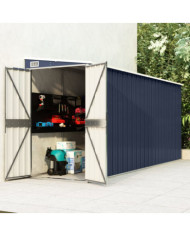 Abri de jardin mural Anthracite 118x382x178 cm Acier | Mobilier & Déco