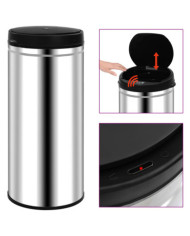 Poubelle à capteur automatique 80 L Acier inoxydable | Mobilier & Déco