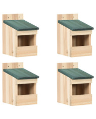 Nichoirs 4 pcs 12x16x20 cm Bois de sapin | Mobilier & Déco