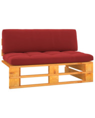 Canapé central palette de jardin marron miel bois pin imprégné | Mobilier & Déco