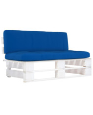 Canapé central palette de jardin Blanc Bois de pin imprégné | Mobilier & Déco