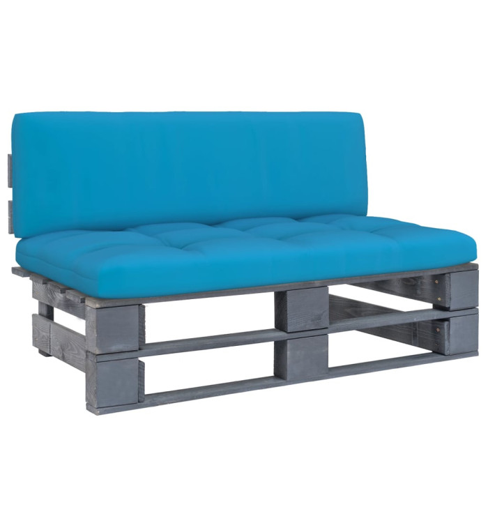 Canapé central palette de jardin Gris Bois de pin imprégné | Mobilier & Déco