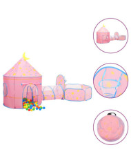 Tente de jeu pour enfants avec 250 balles Rose 301x120x128 cm | Mobilier & Déco