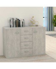 Buffet Gris béton 88x30x65 cm Bois d'ingénierie | Mobilier & Déco