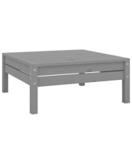 Repose-pied de jardin gris bois de pin massif | Mobilier & Déco