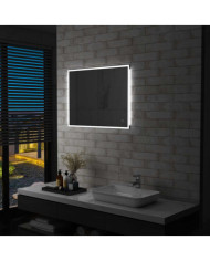 Miroir mural à LED de salle de bain et capteur tactile 80x60 cm | Mobilier & Déco