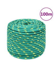Corde de bateau Vert 14 mm 100 m Polypropylène | Mobilier & Déco