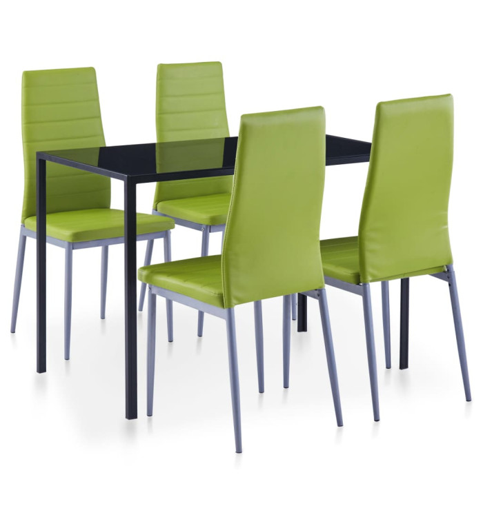 Mobilier de salle à manger 5 pcs Vert | Mobilier & Déco