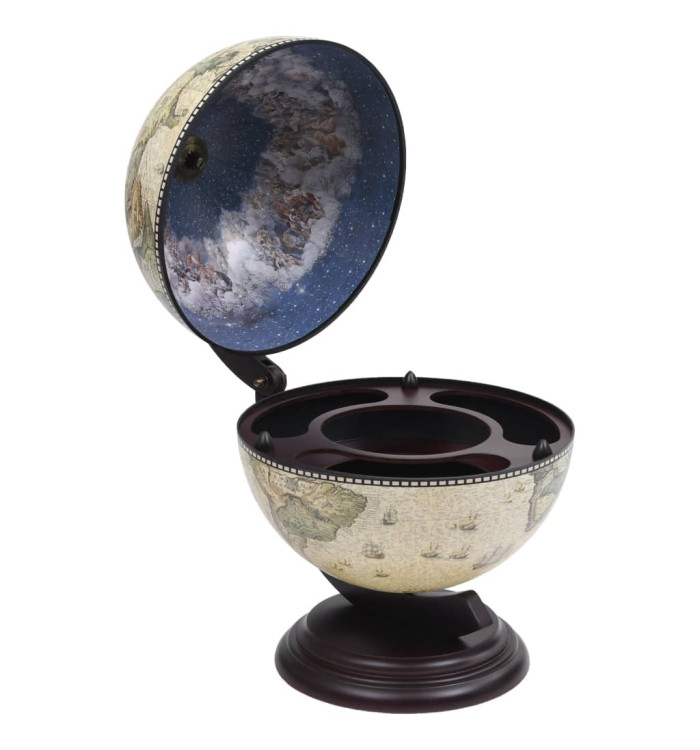 Support de vin globe de dessus de table Bois d'eucalyptus Vert | Mobilier & Déco