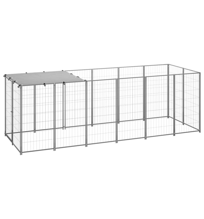 Chenil Argenté 330x110x110 cm Acier | Mobilier & Déco
