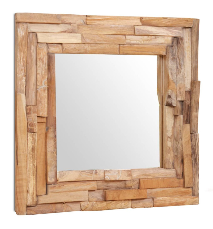 Miroir décoratif Teck 60x60 cm Carré | Mobilier & Déco