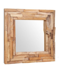 Miroir décoratif Teck 60x60 cm Carré | Mobilier & Déco