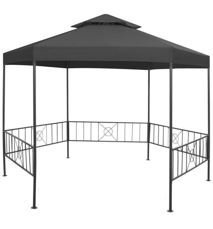 Belvédère de jardin 323x275x265 cm Anthracite | Mobilier & Déco