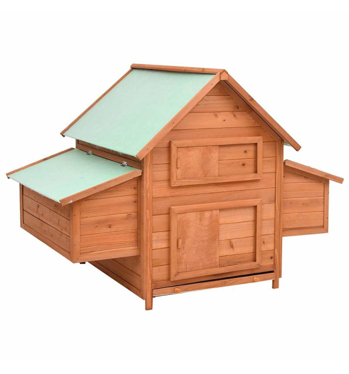 Poulailler 150x96x110 cm Bois de sapin massif | Mobilier & Déco