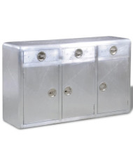 Buffet avec 3 tiroirs Style vintage Aluminium | Mobilier & Déco