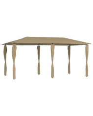 Belvédère avec revêtement de poteaux 2,98x5,3x2,59 m 160 g/m² | Mobilier & Déco