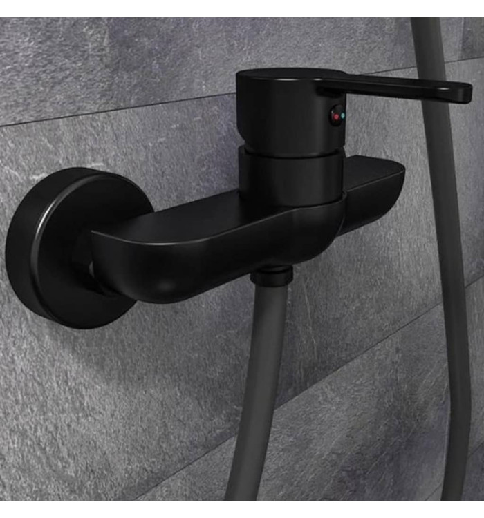 SCHÜTTE Mitigeur de douche DENVER noir mat | Mobilier & Déco