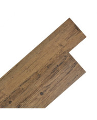 Dalle de plancher PVC autoadhésif 5,02 m² 2 mm marron noyer | Mobilier & Déco