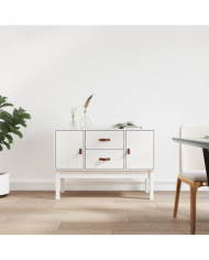 Buffet Blanc 110x40x78 cm Bois massif de pin | Mobilier & Déco