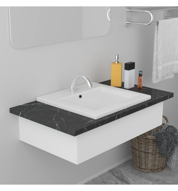 Lavabo encastré 42 x 39 x 18 cm Céramique Blanc | Mobilier & Déco