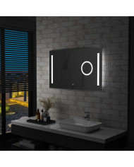 Miroir mural à LED de salle de bain et capteur tactile 100x60cm | Mobilier & Déco