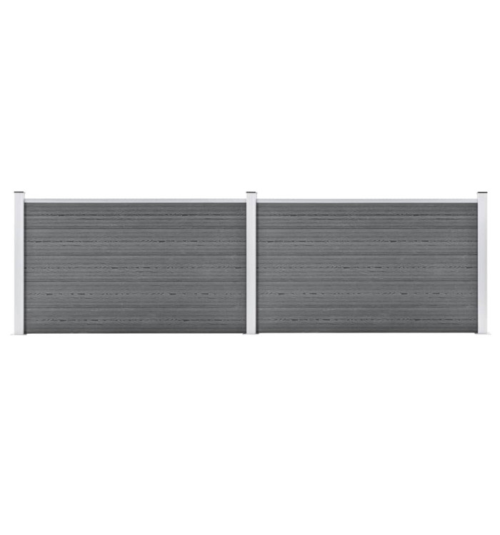 Clôture de jardin WPC 353x106 cm Gris | Mobilier & Déco