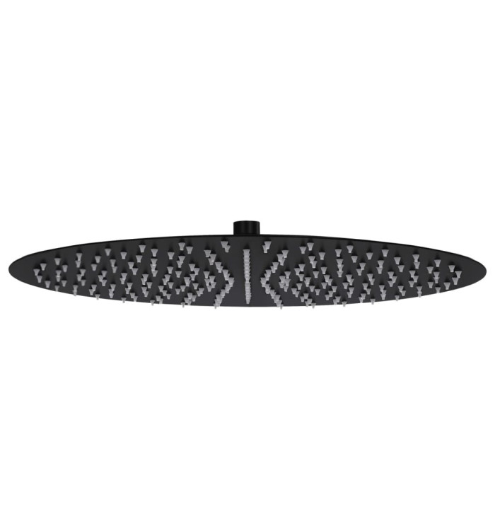 Pomme de douche pluie Acier inoxydable 40 cm Ronde Noir | Mobilier & Déco