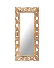 Miroir sculpté à la main Marron 110x50 cm Bois de manguier | Mobilier & Déco