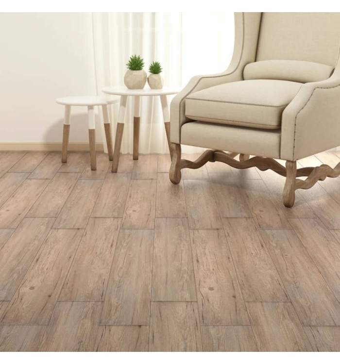 Planches de plancher PVC autoadhésif 5,21 m² 2 mm marron chêne | Mobilier & Déco