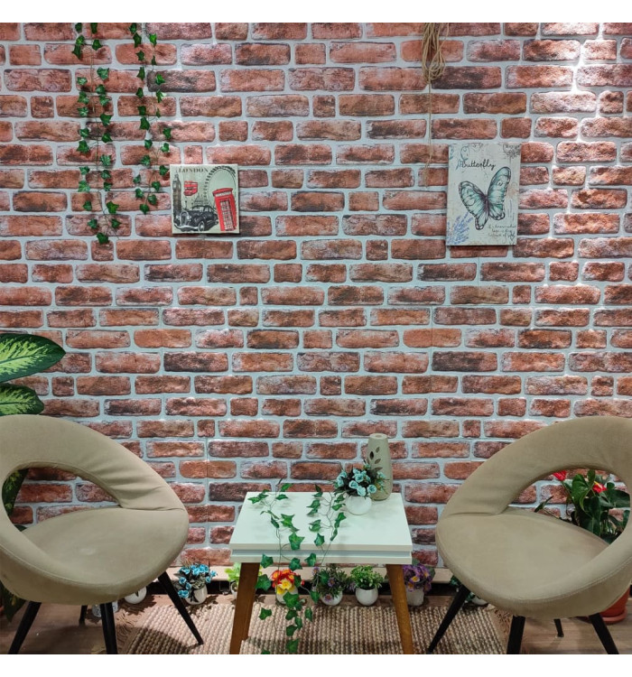 Panneaux muraux 3D design brique marron foncé 10 pcs EPS | Mobilier & Déco