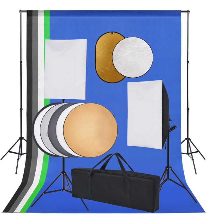 Kit de studio photo boîte à lumière toile de fond et réflecteur | Mobilier & Déco