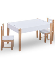 Ensemble de table et chaises pour enfants 3 pcs Noir et blanc | Mobilier & Déco