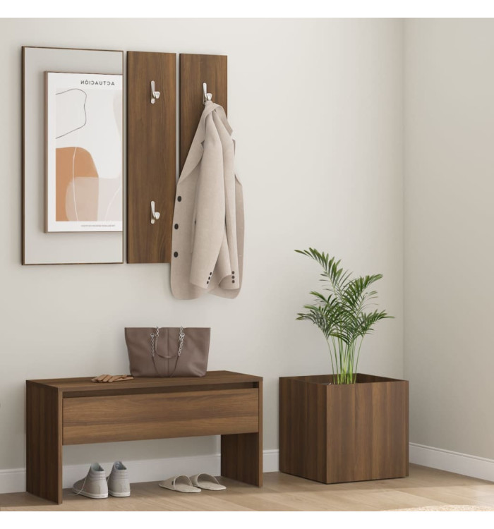 Ensemble de meubles de couloir Chêne marron Bois d'ingénierie | Mobilier & Déco