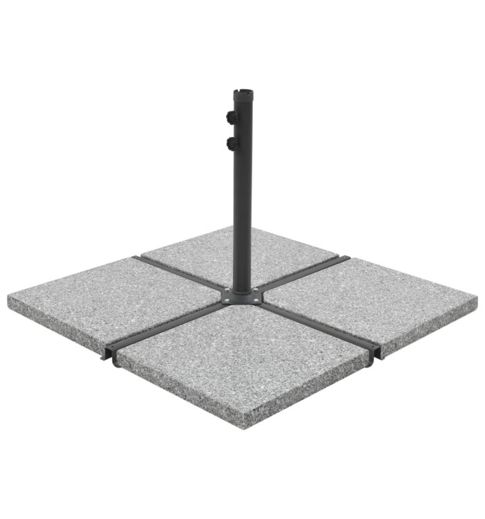 Plaque de poids carrée pour parasol Granit 25 kg Gris | Mobilier & Déco