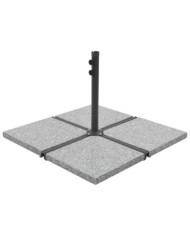 Plaque de poids carrée pour parasol Granit 25 kg Gris | Mobilier & Déco