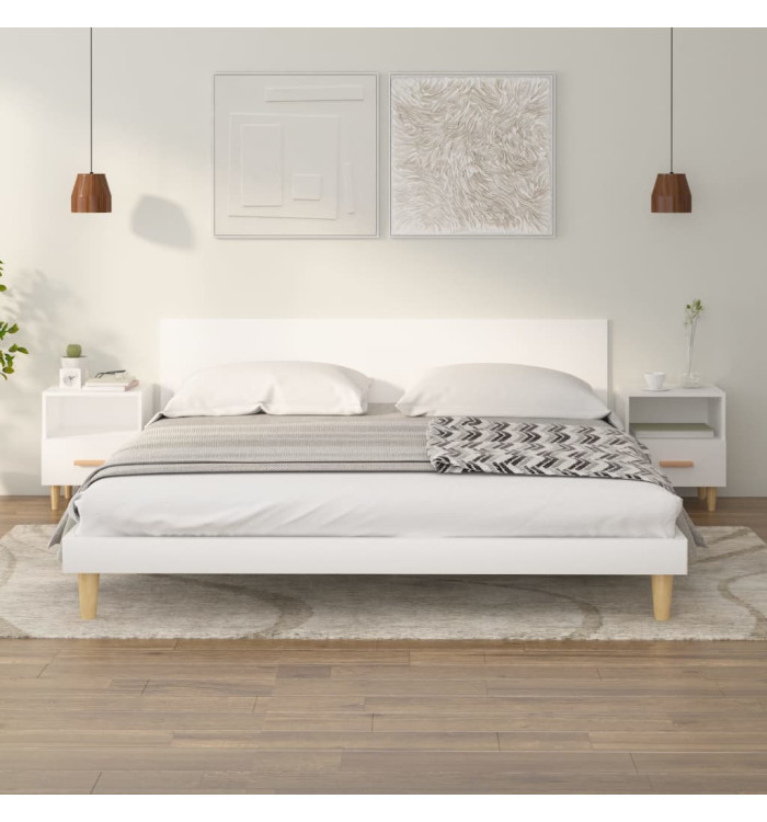 Tables de chevet 2 pcs Blanc 40x35x47 cm | Mobilier & Déco