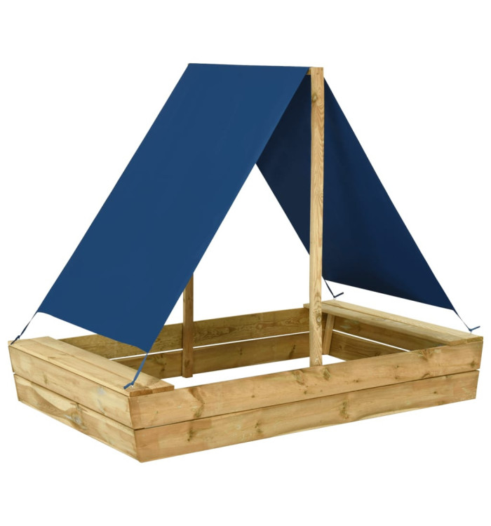 Bac à sable avec toit 160x100x133 cm Bois de pin imprégné | Mobilier & Déco