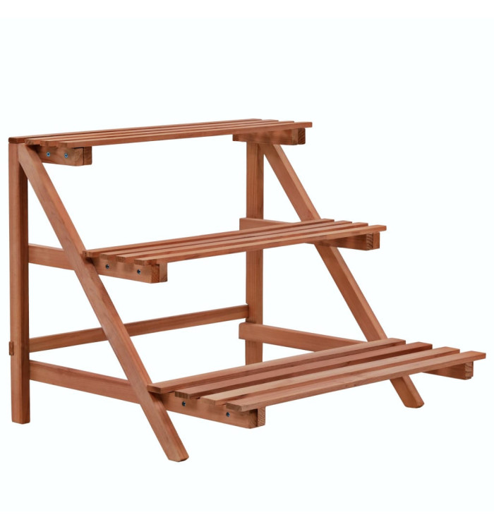 Support à 3 niveaux pour plantes Bois de cèdre 48 x 45 x 40 cm | Mobilier & Déco