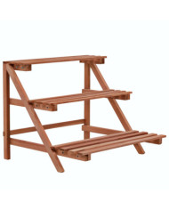 Support à 3 niveaux pour plantes Bois de cèdre 48 x 45 x 40 cm | Mobilier & Déco
