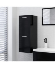 Armoire de salle de bain Noir 30x30x80 cm Bois d’ingénierie | Mobilier & Déco