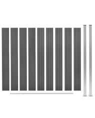 Clôture de jardin WPC 180x187 cm Gris | Mobilier & Déco