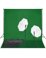 Kit de studio photo avec éclairage et toile de fond | Mobilier & Déco