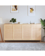 Portes d'armoire à persiennes 4 pcs 99,3x59,4 cm pin massif | Mobilier & Déco